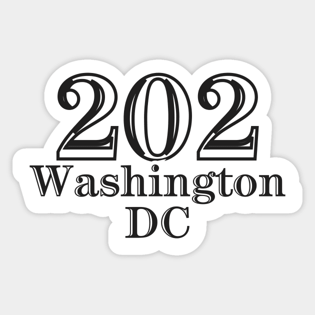 Washington DC 202 District of Columbia DMV USA Sticker by AtlanticFossils